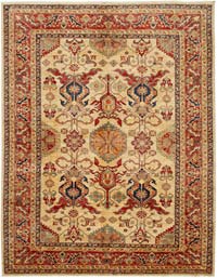 New Hand Knotted Wool Oushak Rug - 7' 11" x 10' 3" (95" x 123")