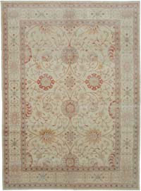 New Hand Knotted Wool Oushak Rug - 8' 9" x 11' 11" (105" x 143")