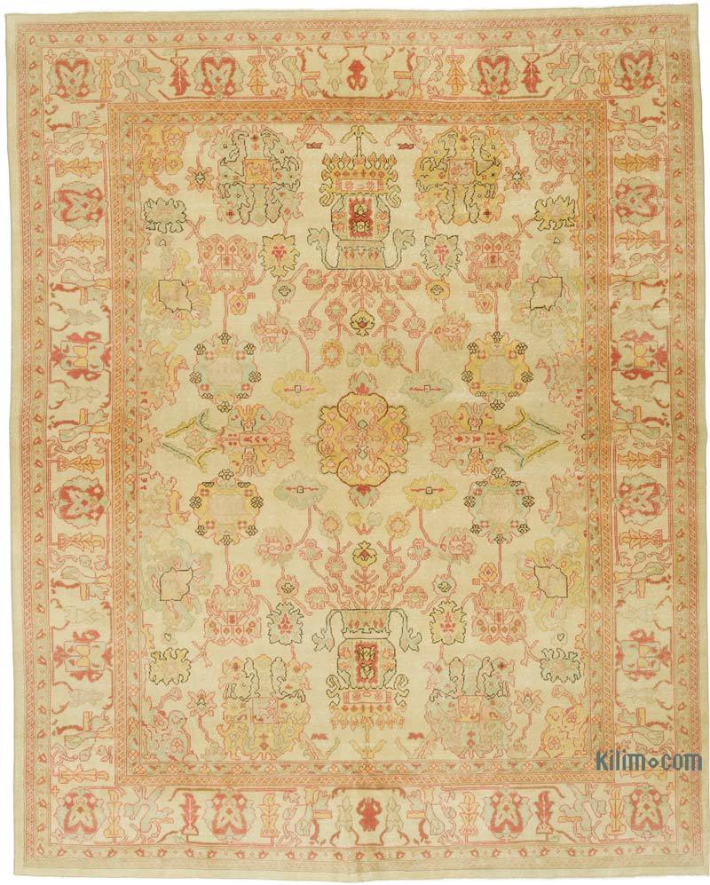 New Hand Knotted Wool Oushak Rug - 7' 9" x 9' 8" (93" x 116") - K0040740