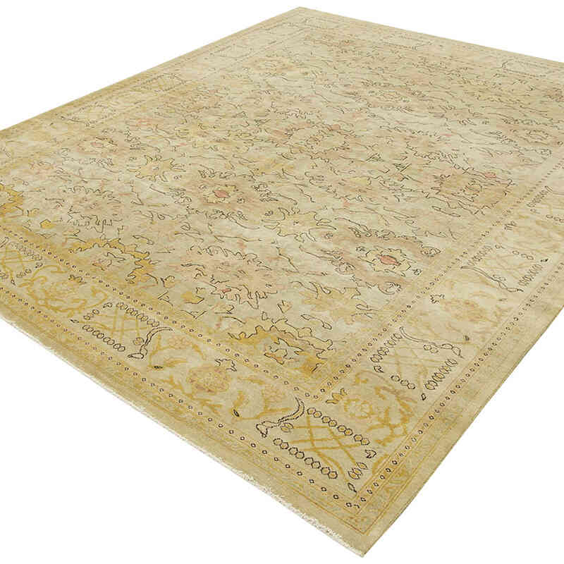 New Hand Knotted Wool Oushak Rug - 8' 2" x 9' 7" (98" x 115") - K0040742