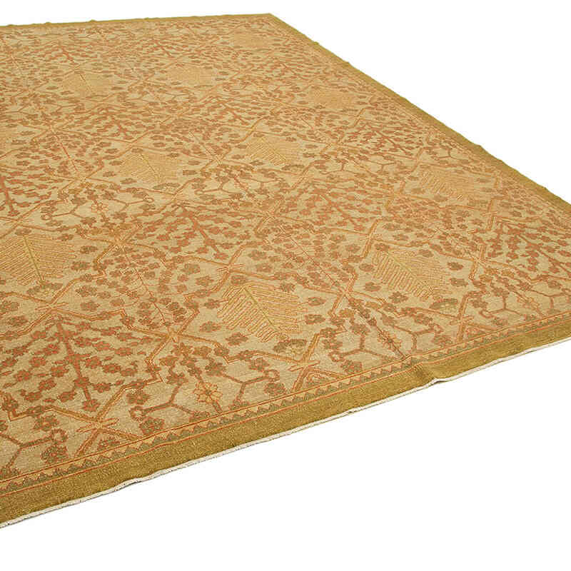 New Hand Knotted Wool Oushak Rug - 9' 1" x 12' 3" (109" x 147") - K0040757