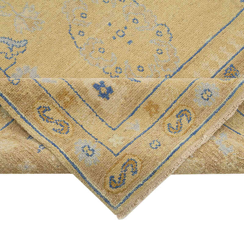 New Hand Knotted Wool Oushak Rug - 8' 11" x 12'  (107" x 144") - K0040768