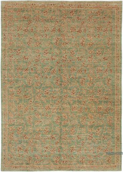 New Hand Knotted Wool Oushak Rug - 6' 2" x 8' 7" (74 in. x 103 in.)