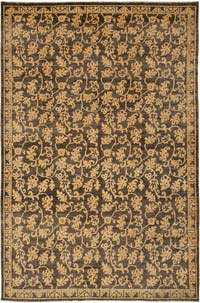 New Hand Knotted Wool Oushak Rug - 5' 11" x 9' 1" (71" x 109")