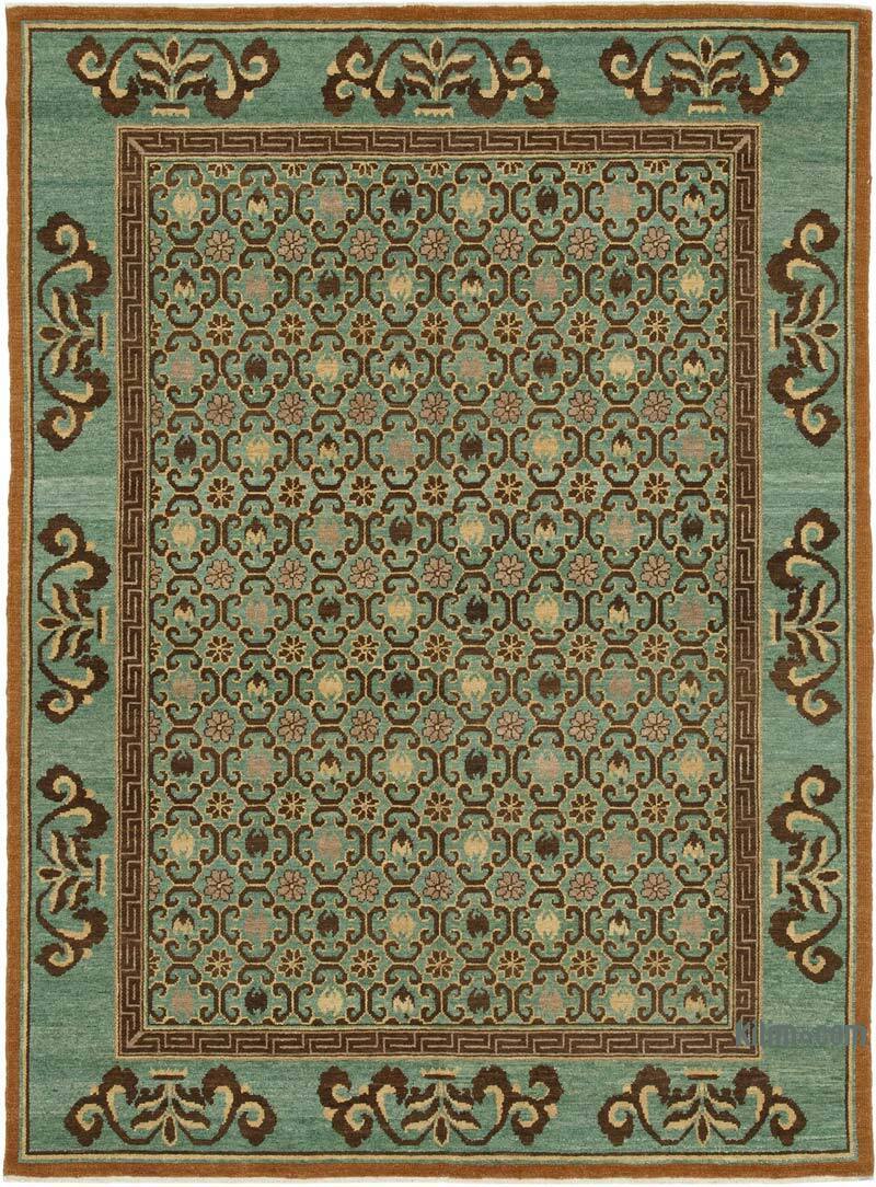 New Hand Knotted Wool Oushak Rug - 6'  x 8' 1" (72" x 97") - K0040791
