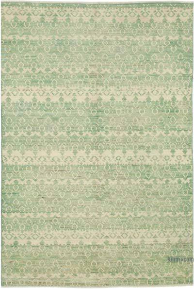 New Hand Knotted Wool Oushak Rug - 6' 2" x 8' 11" (74 in. x 107 in.)