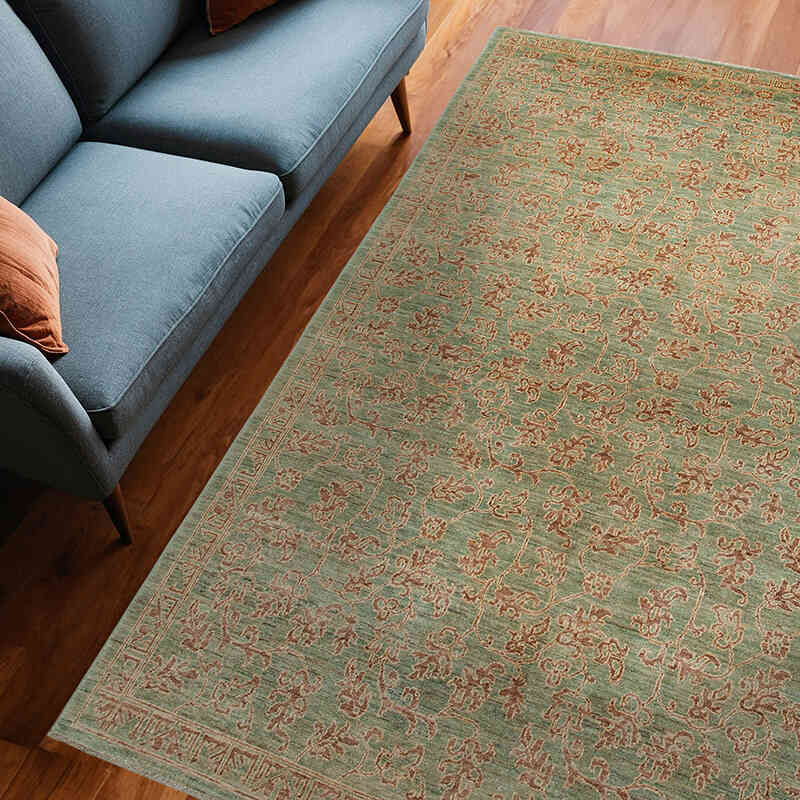 Nueva Alfombra Oushak Tejida a Mano - 182 cm x 265 cm - K0040813