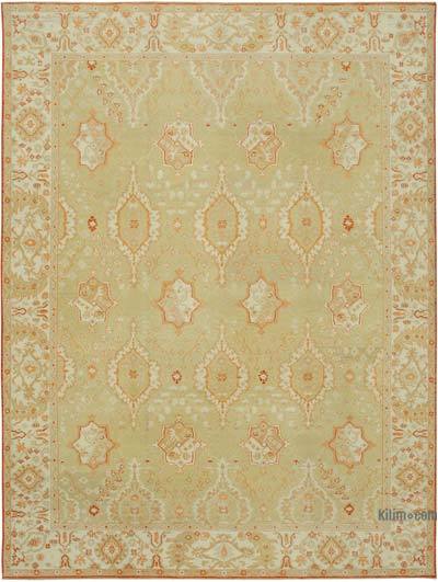 New Hand Knotted Wool Oushak Rug - 9' 2" x 12'  (110 in. x 144 in.)
