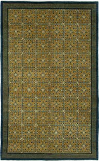 New Hand Knotted Wool Oushak Rug - 5' 10" x 9' 3" (70" x 111")