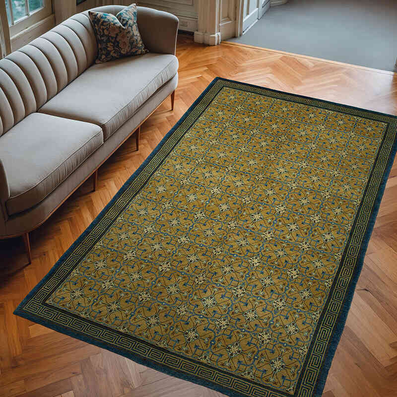 Nueva Alfombra Oushak Tejida a Mano - 177 cm x 283 cm - K0040825