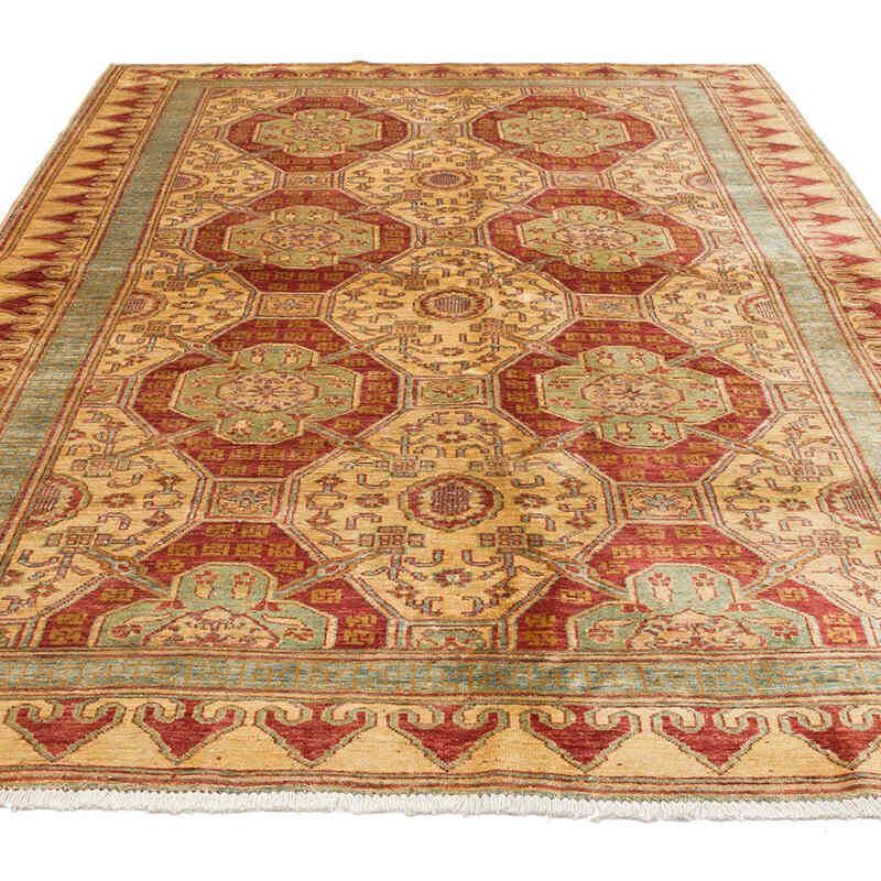 Nueva Alfombra Oushak Tejida a Mano - 186 cm x 275 cm - K0040831