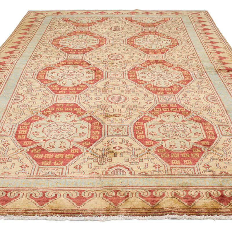 Nueva Alfombra Oushak Tejida a Mano - 186 cm x 275 cm - K0040831