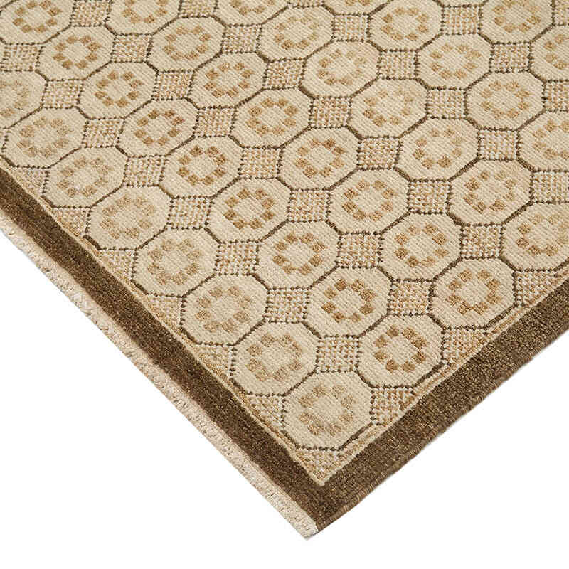 New Hand Knotted Wool Oushak Rug - 5' 11" x 9'  (71" x 108") - K0040834
