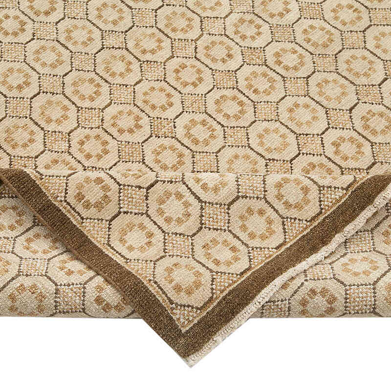 New Hand Knotted Wool Oushak Rug - 5' 11" x 9'  (71" x 108") - K0040834