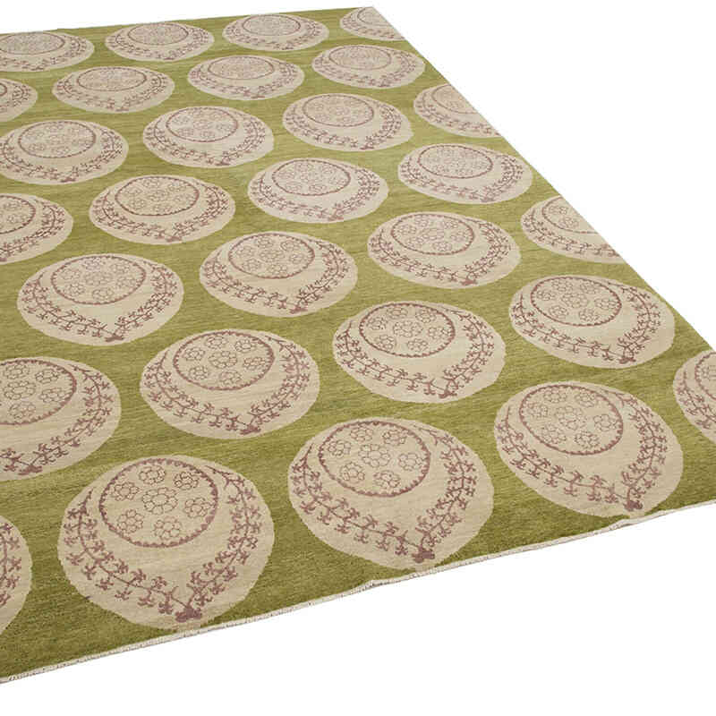 New Hand Knotted Wool Oushak Rug - 6'  x 8' 11" (72" x 107") - K0040842