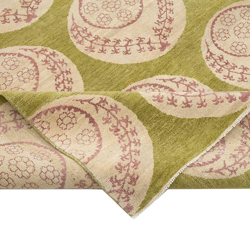 New Hand Knotted Wool Oushak Rug - 6'  x 8' 11" (72" x 107") - K0040842