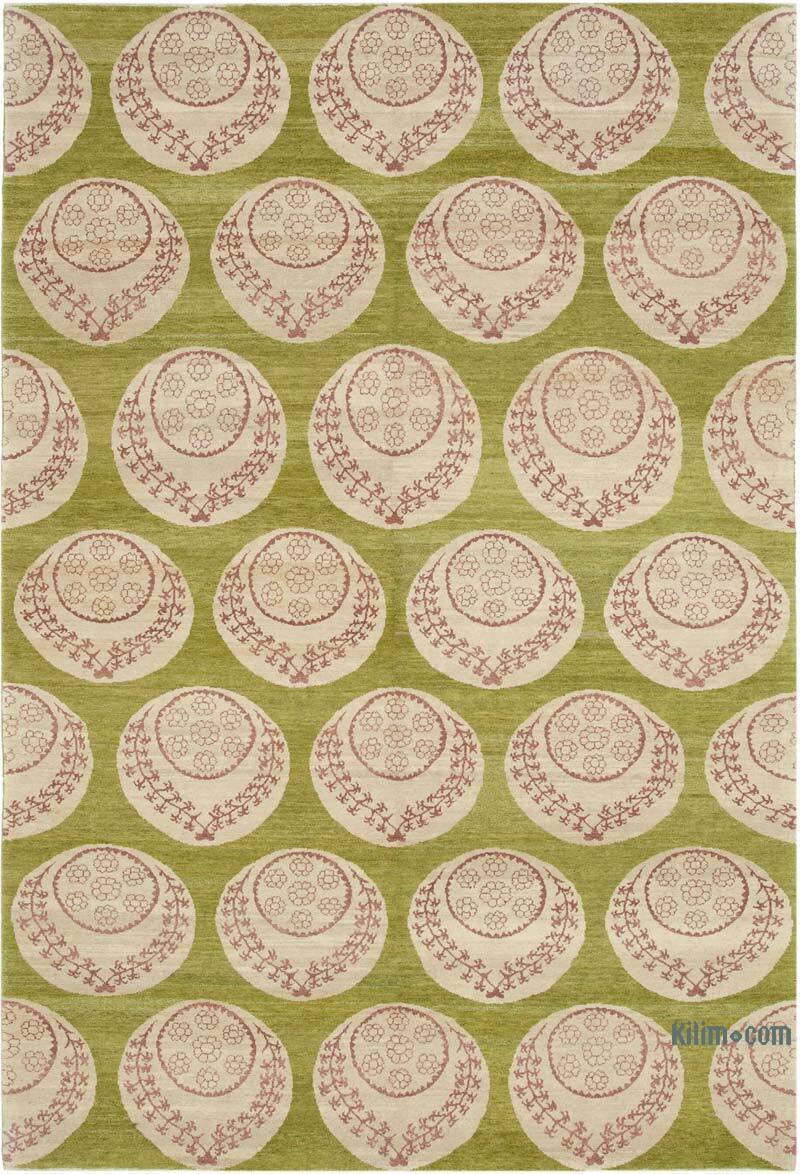 New Hand Knotted Wool Oushak Rug - 6'  x 8' 11" (72" x 107") - K0040842