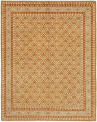 New Hand Knotted Wool Oushak Rug - 7' 7" x 9' 5" (91" x 113")