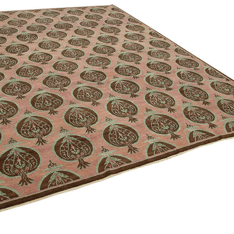 New Hand Knotted Wool Oushak Rug - 9'  x 11' 11" (108" x 143") - K0040849