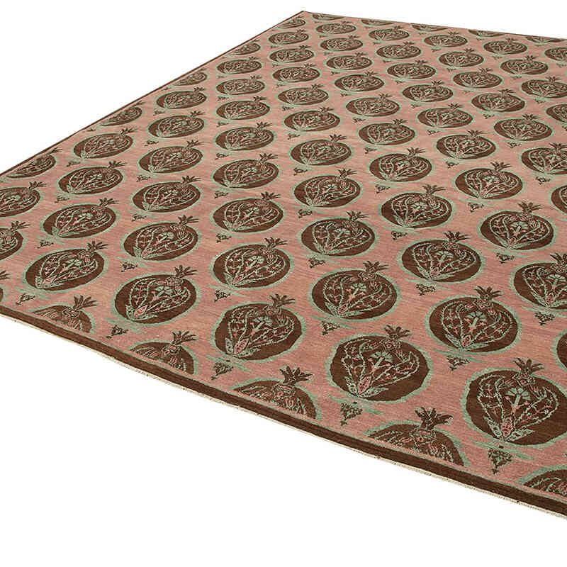 New Hand Knotted Wool Oushak Rug - 9'  x 11' 11" (108" x 143") - K0040849