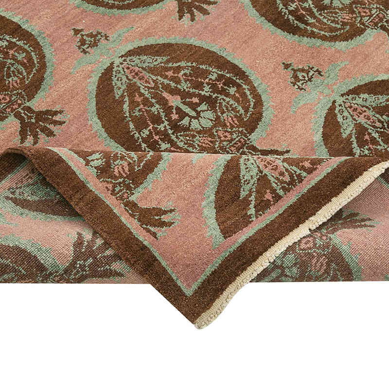 New Hand Knotted Wool Oushak Rug - 9'  x 11' 11" (108" x 143") - K0040849