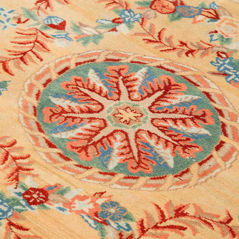 New Hand Knotted Wool Oushak Rug - 6' 11" x 6' 7" (83" x 79") - K0040851