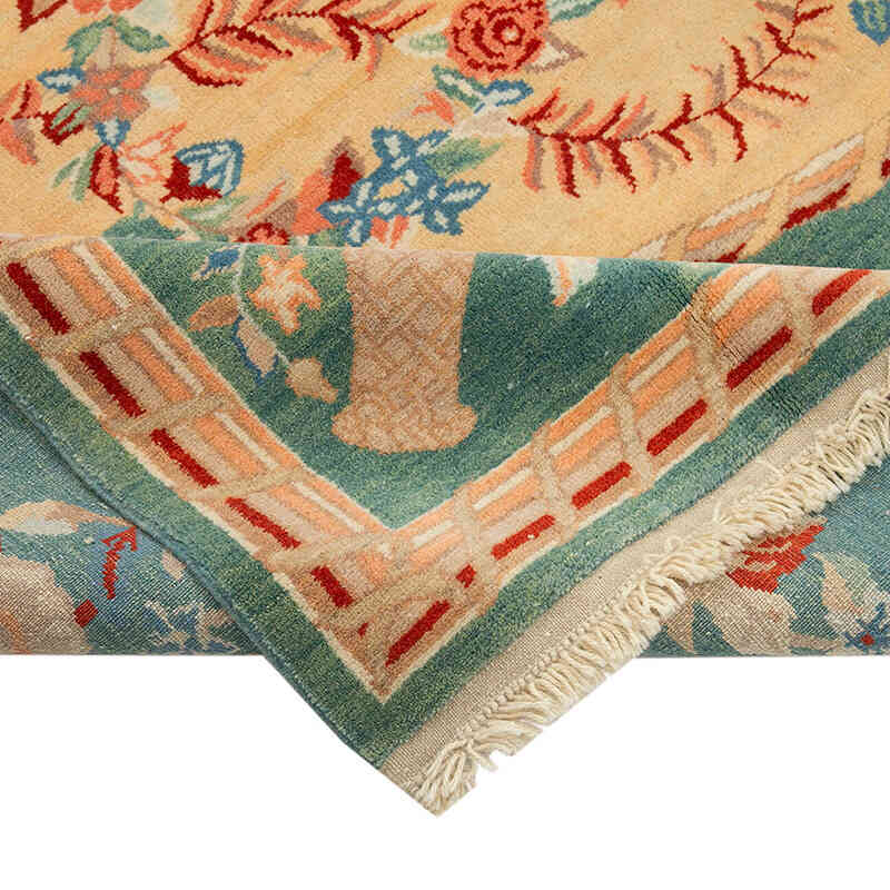 New Hand Knotted Wool Oushak Rug - 6' 11" x 6' 7" (83" x 79") - K0040851