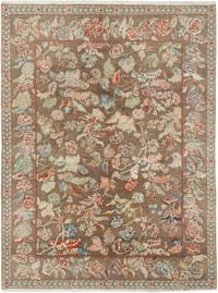 New Hand Knotted Wool Oushak Rug - 5'  x 6' 7" (60" x 79")