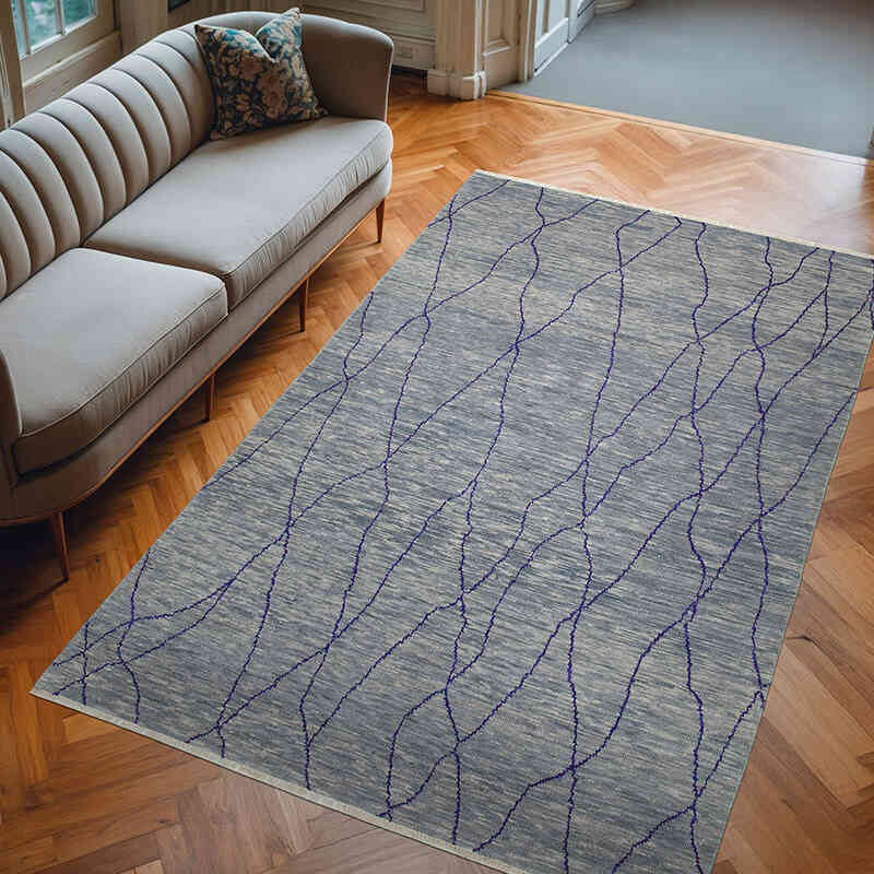 New Hand Knotted Wool Rug - 6'  x 9' 5" (72" x 113") - K0040861