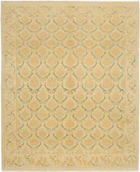 New Hand Knotted Wool Oushak Rug - 7' 7" x 9' 2" (91" x 110")