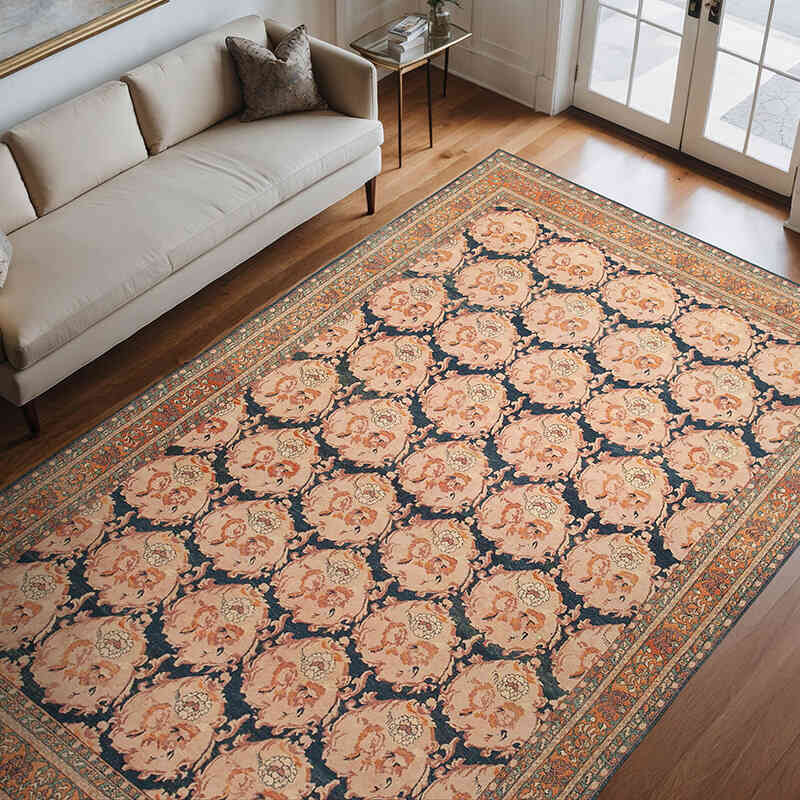 New Hand Knotted Wool Oushak Rug - 7' 9" x 12'  (93" x 144") - K0040873