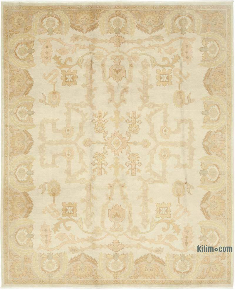 New Hand Knotted Wool Oushak Rug - 8'  x 10'  (96" x 120") - K0040899