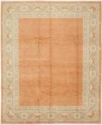 New Hand Knotted Wool Oushak Rug - 8'  x 10'  (96" x 120")