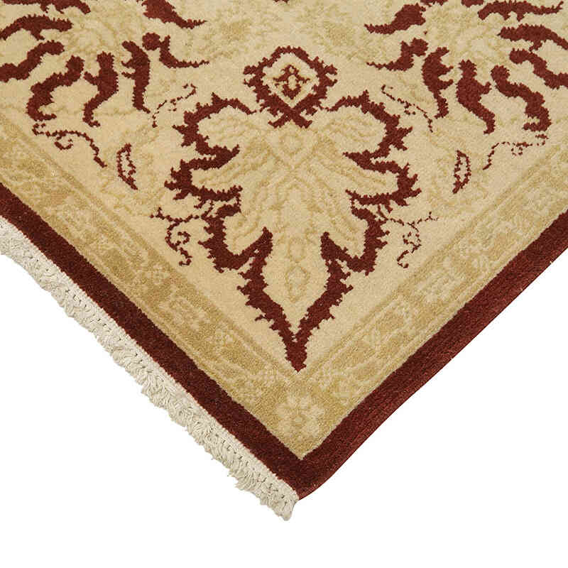 New Hand Knotted Wool Oushak Rug - 9' 2" x 11' 11" (110" x 143") - K0040941