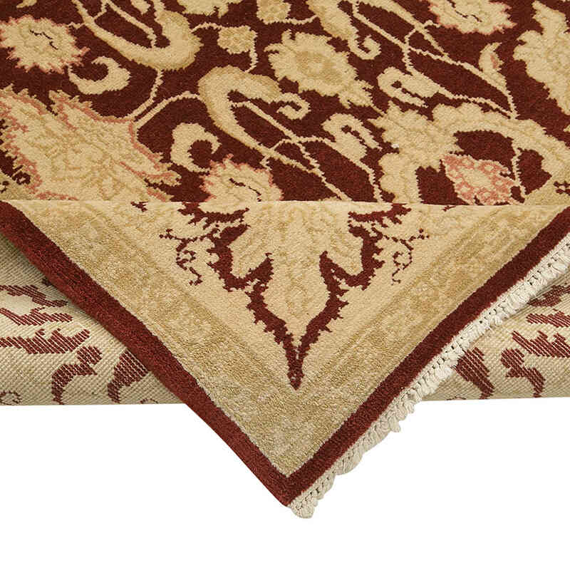 New Hand Knotted Wool Oushak Rug - 9' 2" x 11' 11" (110" x 143") - K0040941
