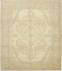 New Hand Knotted Wool Oushak Rug - 8' 3" x 9' 5" (99" x 113")
