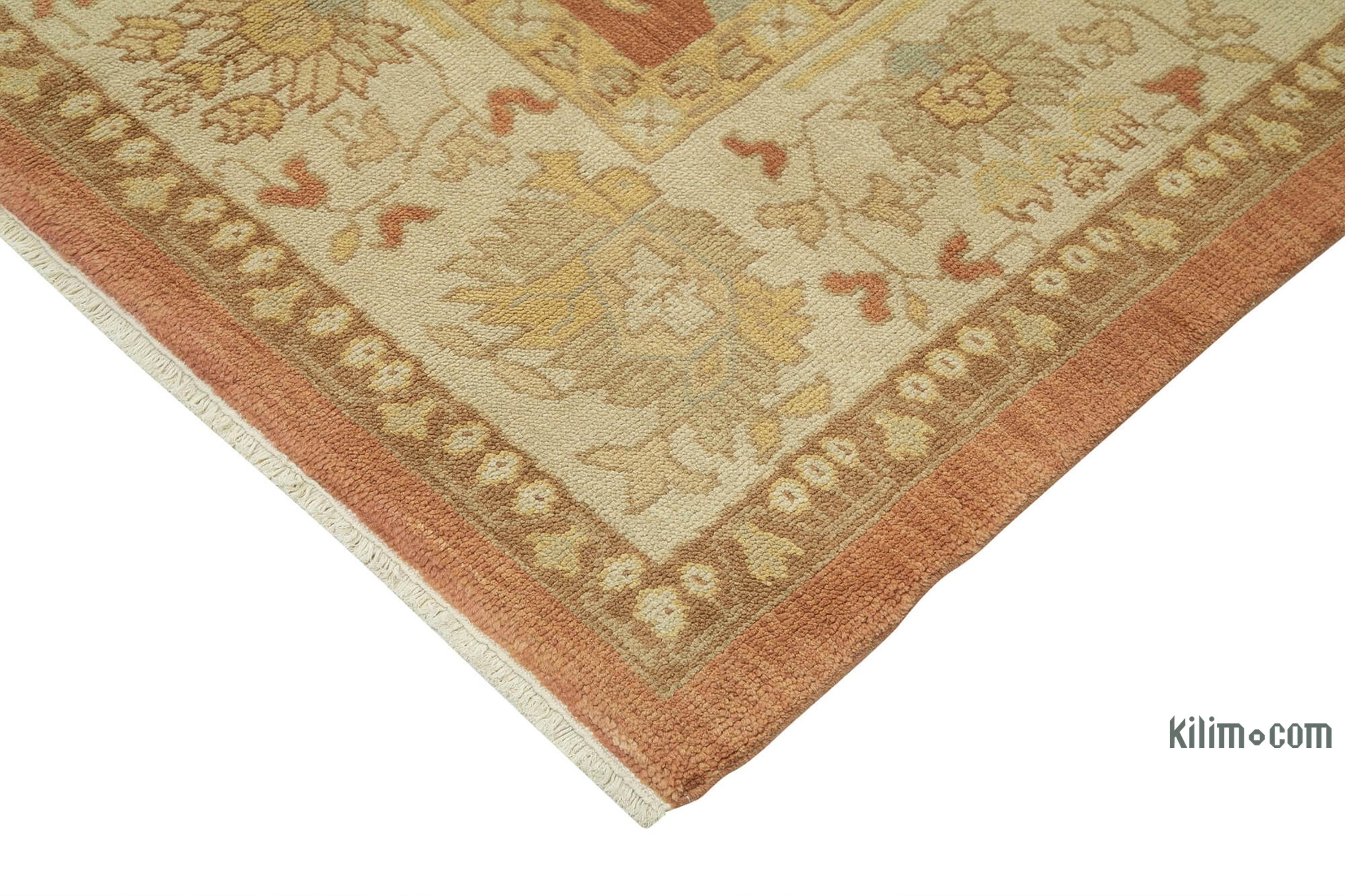 Hand Knotted Wool Oushak Rug, 9 X 12 Wool Oriental Rugs 8×10