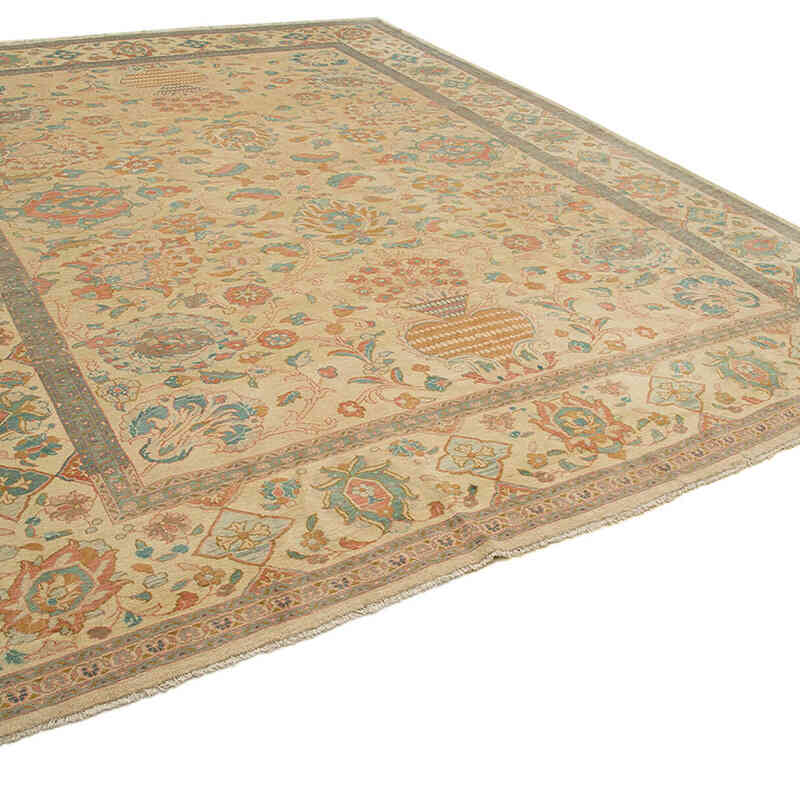 New Hand Knotted Wool Oushak Rug - 10' 8" x 13' 9" (128" x 165") - K0040964
