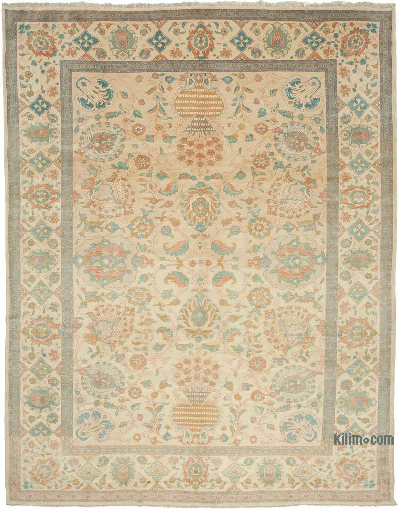 New Hand Knotted Wool Oushak Rug - 10' 8" x 13' 9" (128" x 165") - K0040964