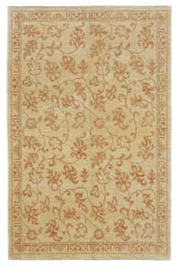 New Hand Knotted Wool Oushak Rug - 3' 9" x 5' 11" (45" x 71")