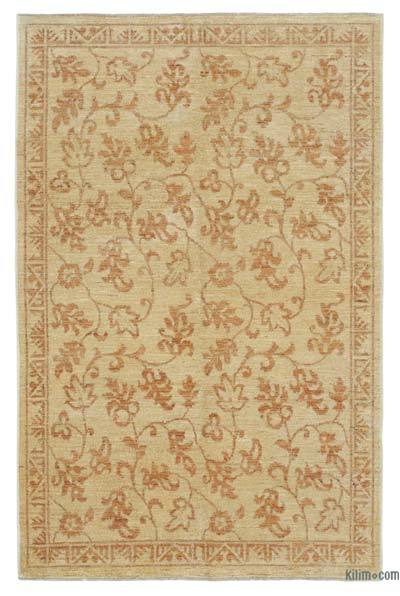 New Hand Knotted Wool Oushak Rug - 3' 9" x 5' 11" (45 in. x 71 in.)