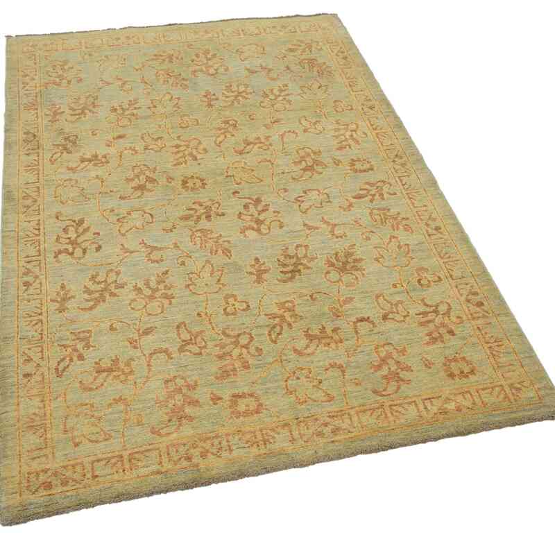 Nueva Alfombra Oushak Tejida a Mano - 117 cm x 177 cm - K0040979