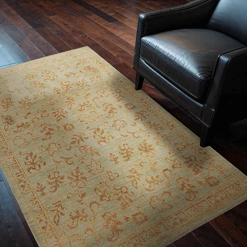 Nueva Alfombra Oushak Tejida a Mano - 117 cm x 177 cm - K0040979