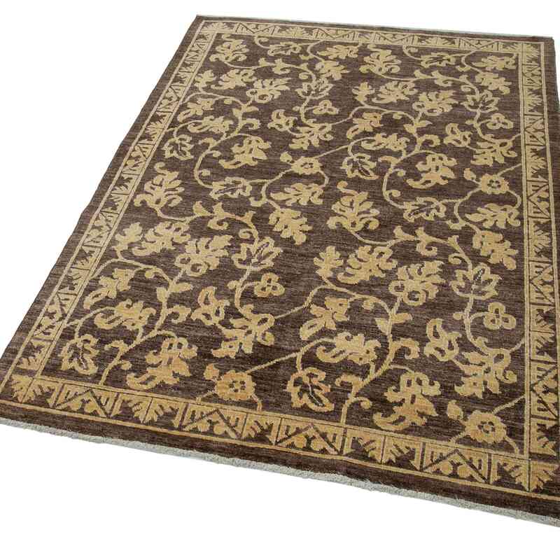 Nueva Alfombra Oushak Tejida a Mano - 120 cm x 180 cm - K0040980