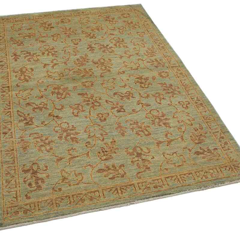 New Hand Knotted Wool Oushak Rug - 3' 10" x 5' 8" (46" x 68") - K0040987