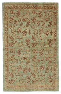 New Hand Knotted Wool Oushak Rug - 3' 9" x 5' 10" (45" x 70")