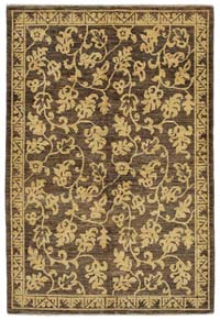 New Hand Knotted Wool Oushak Rug - 4'  x 5' 11" (48" x 71")