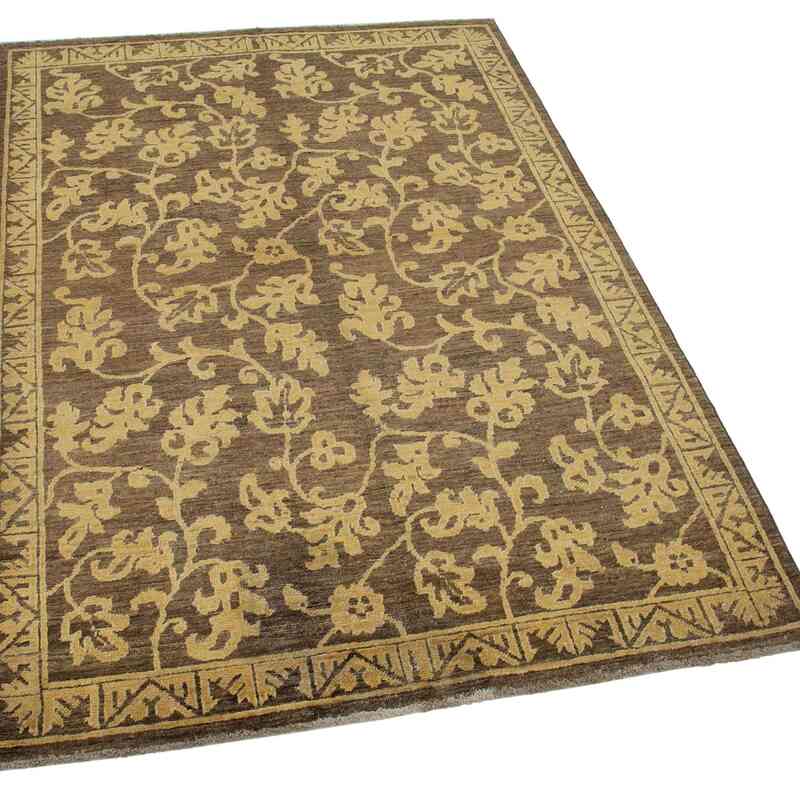 New Hand Knotted Wool Oushak Rug - 3' 11" x 5' 10" (47" x 70") - K0041008