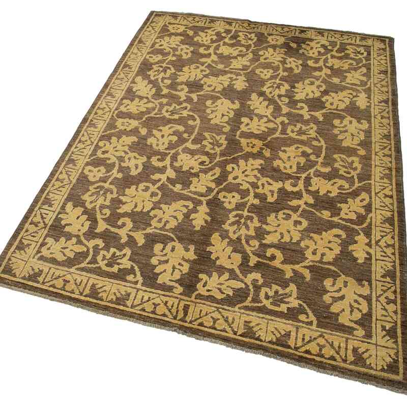 New Hand Knotted Wool Oushak Rug - 3' 11" x 5' 10" (47" x 70") - K0041008