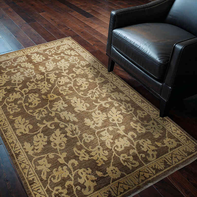 New Hand Knotted Wool Oushak Rug - 3' 11" x 5' 10" (47" x 70") - K0041008